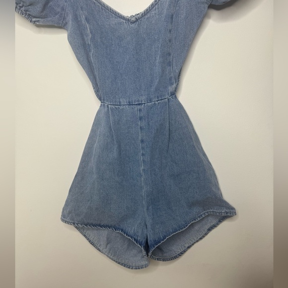 BlueBlush Cutout Shorts Romper - Picture 3 of 8